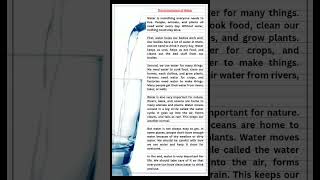 Essay on "Importance of Water" in English/Paragraph of Importance of Water#worldwaterday