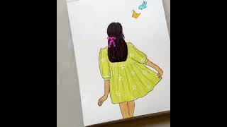 Student Work #simplesketch#frockdesign#art#viralvideo#youtubeshorts#gulabisadi