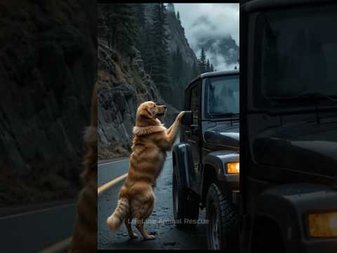 Brave Dog Stands in the Road to Save Her Injured Puppy