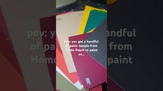 paint samples from home depot 🤌 #artist #painting #homedepot