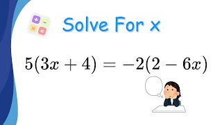 Can You Solve This? 🔍 Solve for x | Easy Algebra Equation for Beginners