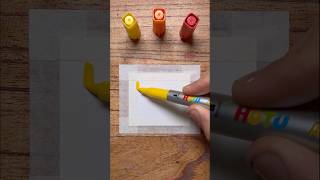 How to Make a Gradient with Warm Colors! ✍️ Do You Love Acrylic Markers?! 🤔 #art #hack #tutorial