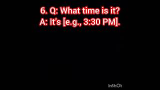 Basic Daily Life English Q & A#improveyourenglishspeakings#YouTubeshort#trending