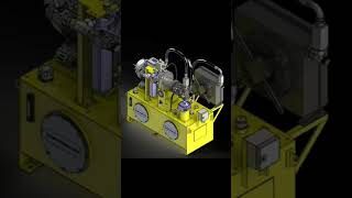 Hydraulic Powerpack 3d model #hydraulic #design #3dmodeling #cylinder #powerpack #cadmodeling #cad