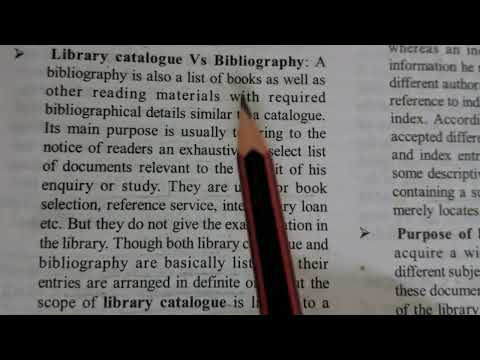 Purpose and objectives of Library catalogue