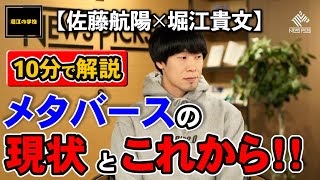 【佐藤航陽×堀江貴文※10分で解説※】佐藤航陽が考えるメタバースの現状と進むべき道とは！【堀江の学校】切り抜き