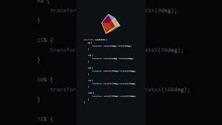 3D Rotating Cube Using Only CSS! #shorts #coding #css #3d #cube #inspiration #trending #punpundev
