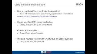 Programmatic Access to and Extensibility of the IBM SmartCloud for Social Busines