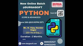 🚀 New Online Batch @ DURGASOFT