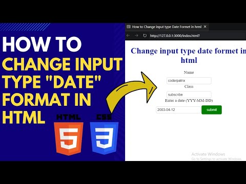 HOW TO CHANGE INPUT TYPE DATE FORMAT TO YYYY-MM-DD In #Html #css #javascript