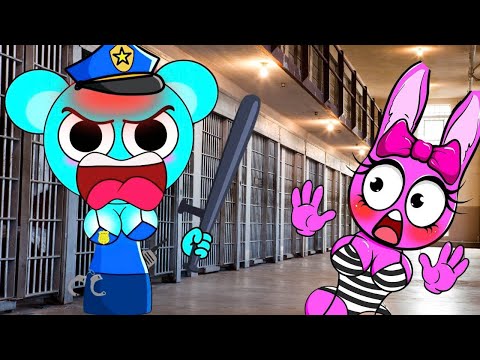 URGENT ARRESTS...PINKI escapes from prison security! 💨(Real life Sprunki)