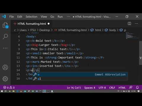 HTML Formatting Tag | Part 9