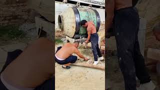 Jobsite mixer leveling operation: efficient collaboration