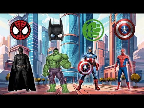 Tebak Gambar: Ultimate Superhero City Showdown – Can You Match the Heroes to Their Symbols?
