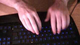 Touch typing on Razer Lycosa keyboard