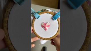 Heart Stitch 🩷 Embroidery for Begginers #embroidery #handbroidery #threadart #shortsviral #ytshorts
