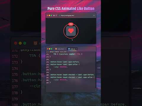 💖Can You Build This Animated Heart Button in CSS?  #coding #codingtutorial