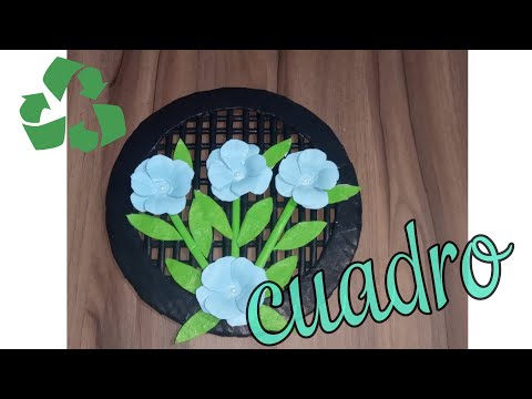 Cuadro De Cartón Y Varillas De Papel ,#recicla #cartón #papel