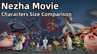 Nezha Movie Characters Size Comparison | From Smallest to Largest