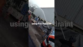 Using  of fire hydraint