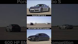 Porsche 911 Turbo S Vs 600 HP BMW G80 M3 Competition #porsche #911turbos #bmw #g80 #m3 #g80m3 #race￼
