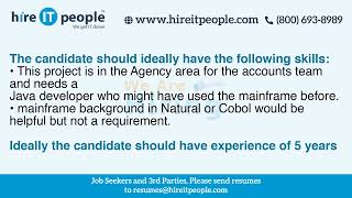 Java Jobs | Java - ALL Jobs | Madison, WI | Job ID: 36395 |