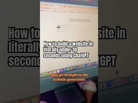 Literally a website in just 30 seconds 🙃 #aiwebsitebuilder #chatgpt #buildwebsite