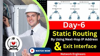 Day-6 | IPv6 Static Routing By Using Next-Hop IP Address and Exit Interface #network_engineer #ipv6