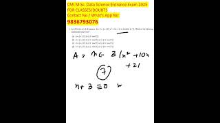 CMI MCS Data Science 2025 Q5 Solution with Full Explanation | Crack CMI Now! #CMI2025  #DataScience