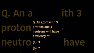 MCQ#23 CBSE Chemistry; Valency