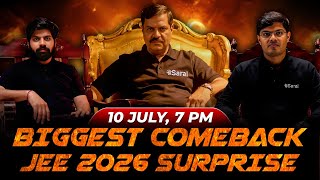 BIG ANNOUNCEMENT!! Ab Hoga IIT Ke Liye Asli Comeback 🔥😎| JEE 2026 | eSaral