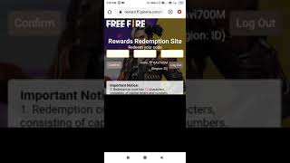 Free fire redeem code today indonesia server || ff redeem code short video