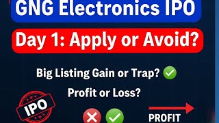 GNG electronics ipo details | electronic bazaar IPO | GNG IPO gmp | GNG subscription