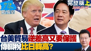 【完整版上集】台美貿易逆差更高又要保護 傳關稅比日韓高美難善心大發？ 20250722｜#沈富雄 #高嘉瑜 #黃暐瀚 #謝龍介 #李永萍 #陳智菡