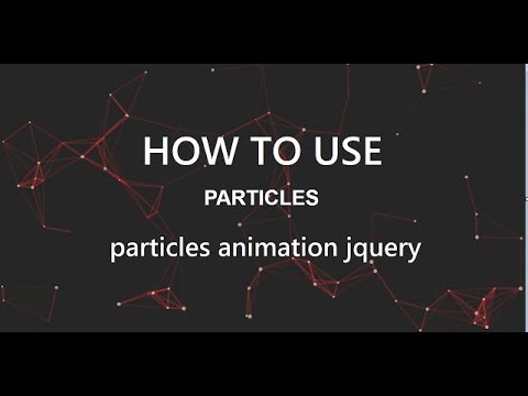 How to use particles animation jquery