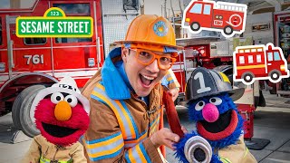 Sesame Street: Elmo Rides a Fire Truck with Blippi and Grover!