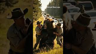 A ferocious brown bear attacked a ranger