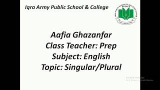 APSACS Singular Plural