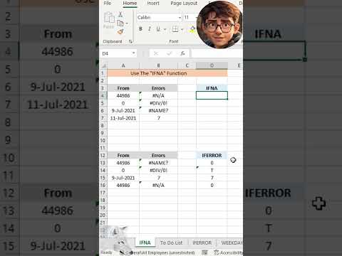 How to Use IFNA Function #excel #msoffice #function #microsoftoffice #shorts #short #tutorial #ifna