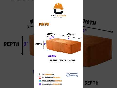 How to Calculate Brick Volume | Standard Brick Size #shorts
