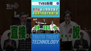 答不出新台幣歷史匯率 卓榮泰向委員求救被打槍｜TVBS新聞 @TVBSNEWS02