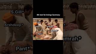 Manchester Test 1st innings Summary #cricket #cricketlover #cricketshorts #cricketnews #cricketmemes