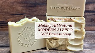 How to make Modern Aleppo All Natural CP Soap w/ essential oils & Recipe | Ellen Ruth Soap
