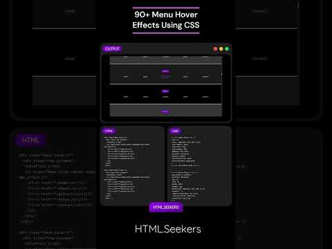🎯 90+ CSS-Only Menu Hover Effects –No JavaScript Needed!