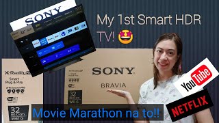 UNBOXING THE SONY BRAVIA HDR TV W617G AND SETTING UP APPS & WIRELESS CONNECTION