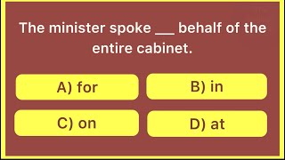 Mastering Prepositions: English Grammar Quiz for Competitive Exams