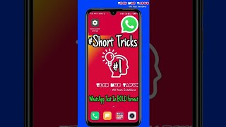 WhatsApp BOLD Text | How To Send WhatsApp messages in Bold Texts | Tech Hub Tarun #Shorts