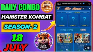 Hamster Kombat Game Dev Daily Combo | 18 July  Hamster Kombat Daily Combo | Hamster Daily Combo