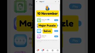 10 November Major puzzle durov Solved Today Major Daily combo card 10 November |Major Puzzle Solve