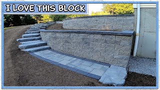 Building a (2 Tier) Concrete Block Retaining Wall - (Techo Bloc) "Semma"